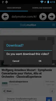 Video Web Download android App screenshot 5